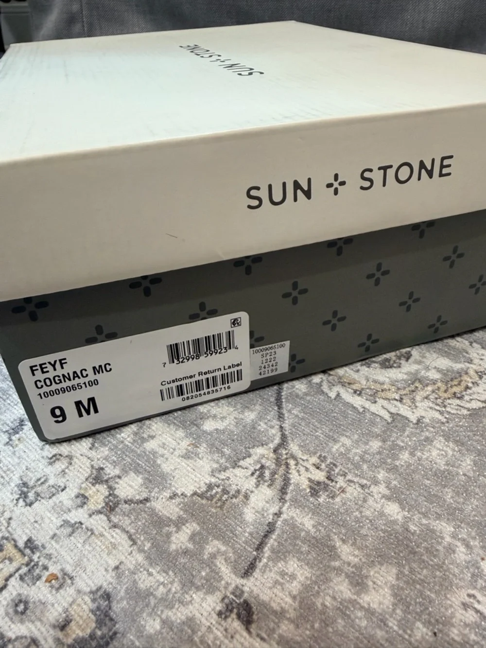 Sun + Stone Feyf Cognac Ankle-Strap Platform Wedge Sandals- Size 9